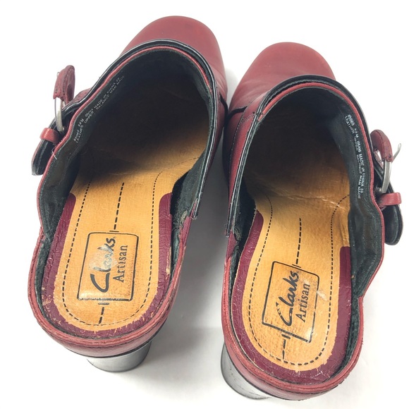 Clarks Women’s Artisan Clog Leather Heel Mule Size 9.5M - Picture 10 of 15